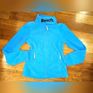 BENCH fleece zip up sweater. EUC. Light blue.